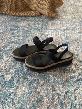 Rothy's Black The Lightweight Wedge Sandals